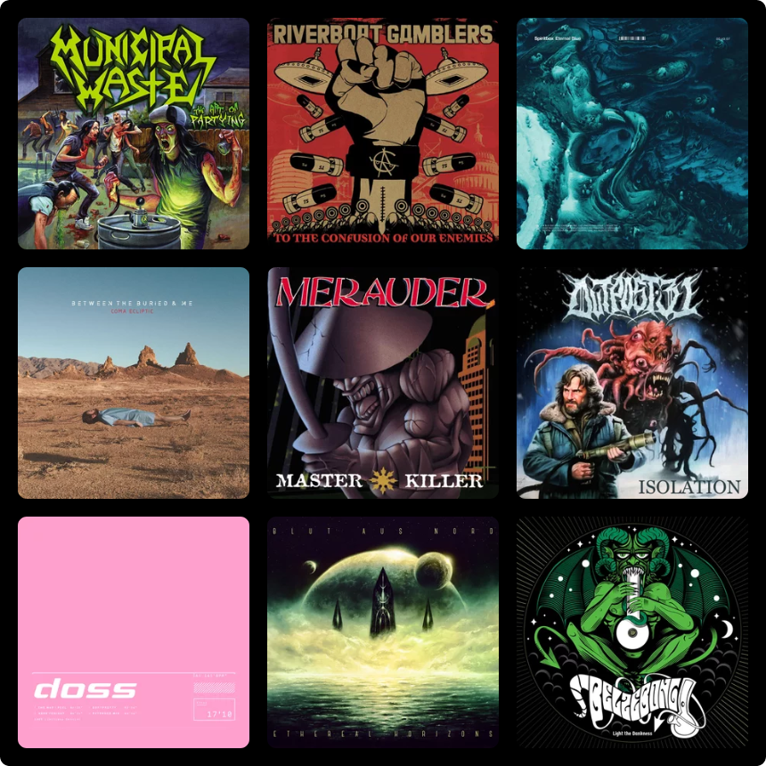 album grid for the past 30 days